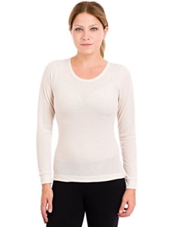 Women's Performance Rib Knit Thermal Underwear Top with Silvadur