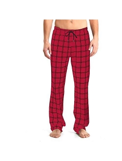 Idtswch Mens Tall Pajama Pants 34/36/38 Long Inseam Plaid Lounge Pants Sleepwear Pajama Bottoms 100% Cotton