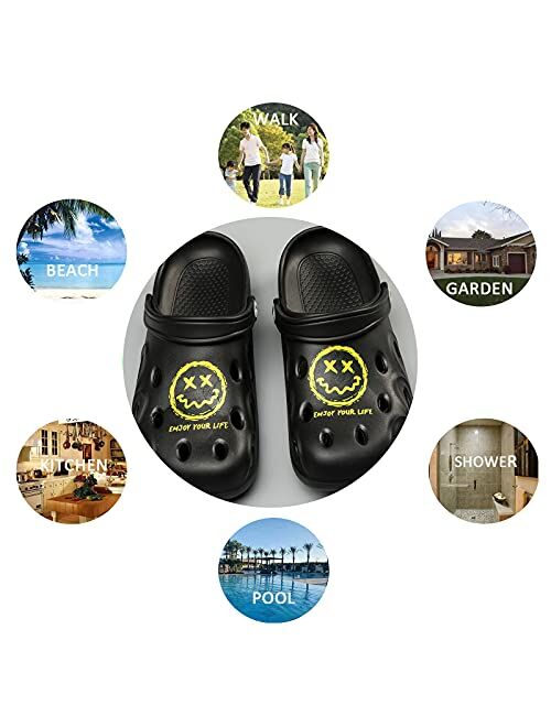 CYian Mens Womens Casual Garden Clogs Shoes Summer Slip on Water Shoes Non Skid Sandals