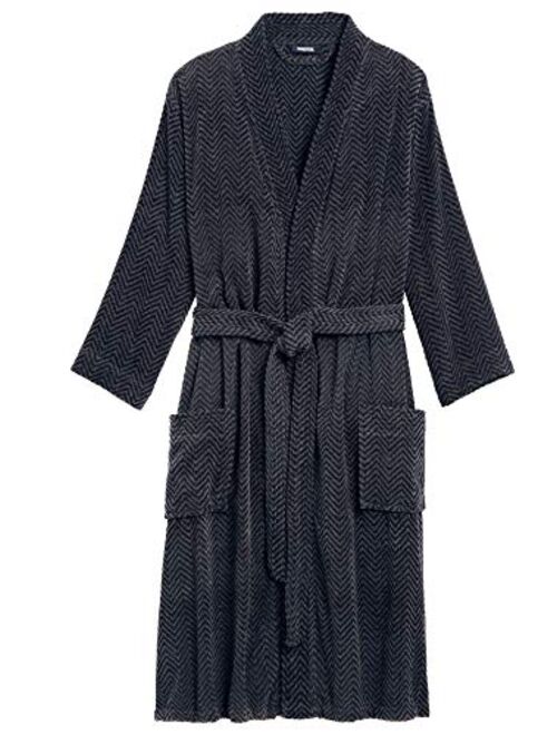 KingSize Men's Big & Tall Terry Velour Kimono Robe