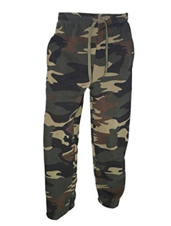 Leehanton Mens Fleece Sweatpants Athletic Leg Opening Jogger Pants with Pockets Running Pants