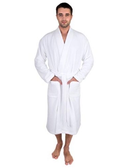 TowelSelections Men's Robe, Fleece Cotton, Terry-Lined Water Absorbent Bathrobe