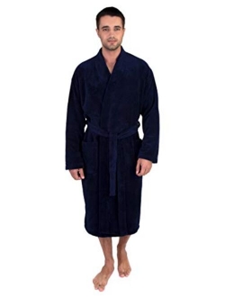 TowelSelections Men's Robe, Fleece Cotton, Terry-Lined Water Absorbent Bathrobe