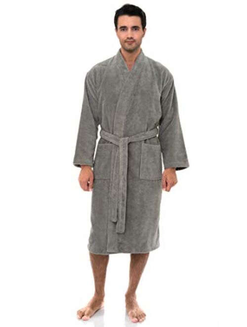 TowelSelections Men's Robe, Fleece Cotton, Terry-Lined Water Absorbent Bathrobe