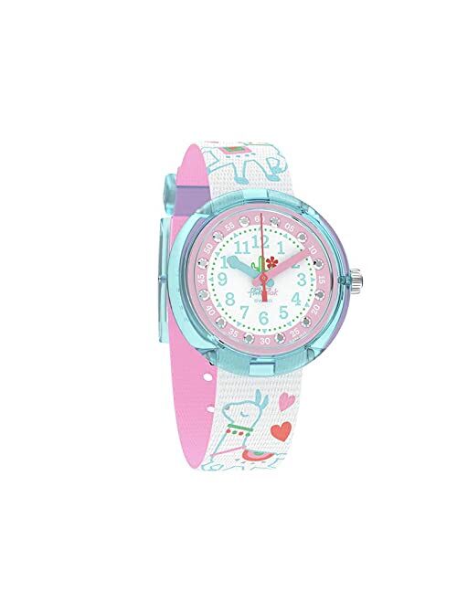 Flik Flak Kids' Mystical Woods Quartz Polyester Strap, White, 14 Casual Watch (Model: ZFPNP055)