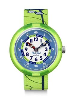 Kids Garden Adventure Swiss Quartz Watch with Polyester Strap, Green, 14 (Model: ZFBNP152)