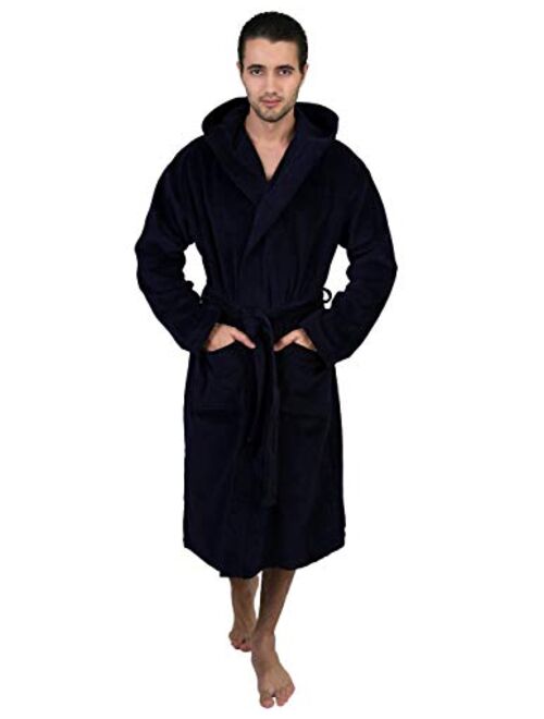 TowelSelections Men's Hooded Cotton Robe, Terry Cloth Luxury Spa Bathrobe