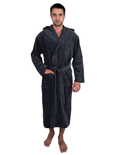 TowelSelections Men's Hooded Cotton Robe, Terry Cloth Luxury Spa Bathrobe