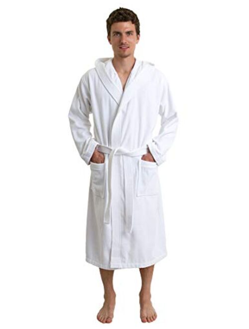 TowelSelections Men's Hooded Cotton Robe, Terry Cloth Luxury Spa Bathrobe