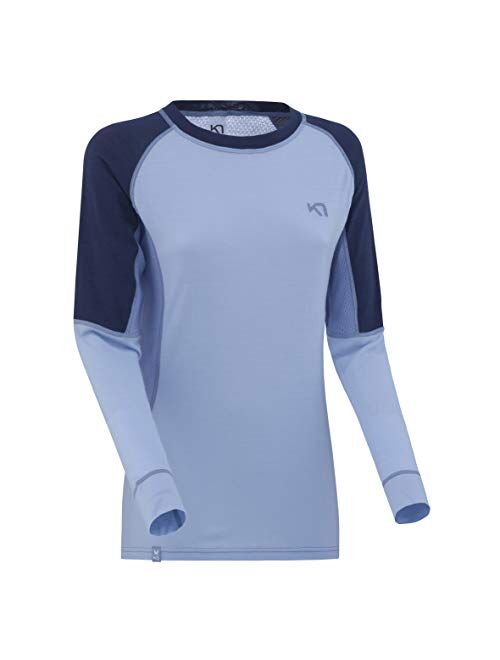 Kari Traa Women's Alelam Long Sleeve Top - Lightweight Baselayer 100% Merino Wool Shirt