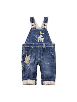 Mud Kingdom Little Boys Cute Denim Overalls