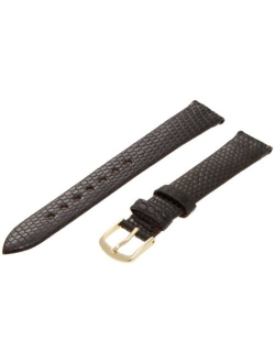 Men's MSM700RA-160 16-mm Black Genuine Lizard Leather Watch Strap