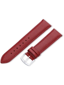 Men's MSM725RA 160 16-mm Black Java Lizard Grained Leather Watch Strap