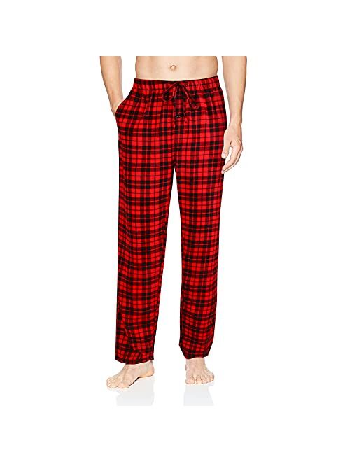 ILUVIT Men's Woven Sleep Pajama Pant Men Flannel Pajama Pants Cotton Sleep Pant Lounge Sleepwear Pants with Pockets S-XXL