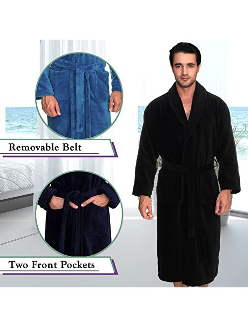 TowelSelections Men's Cotton Robe, Terry Cloth Luxury Spa Bathrobe