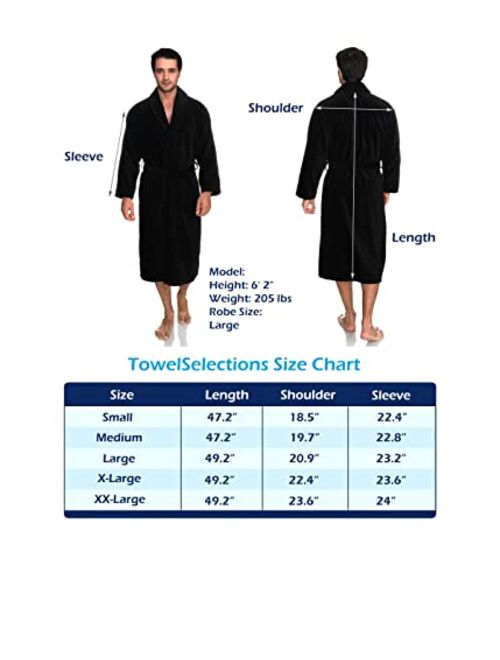 TowelSelections Men's Cotton Robe, Terry Cloth Luxury Spa Bathrobe