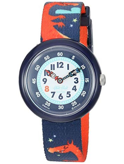 Flik Flak Kids' Mystical Woods Quartz Polyester Strap, Blue, 14 Casual Watch (Model: ZFBNP144)