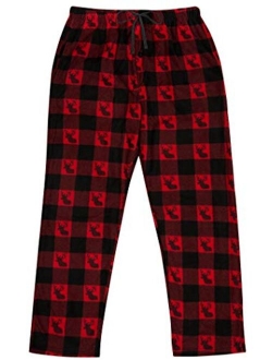 North 15 Men's Super Soft Micro Fleece Buffalo Plaid Pajama Pants(S - 5XL)