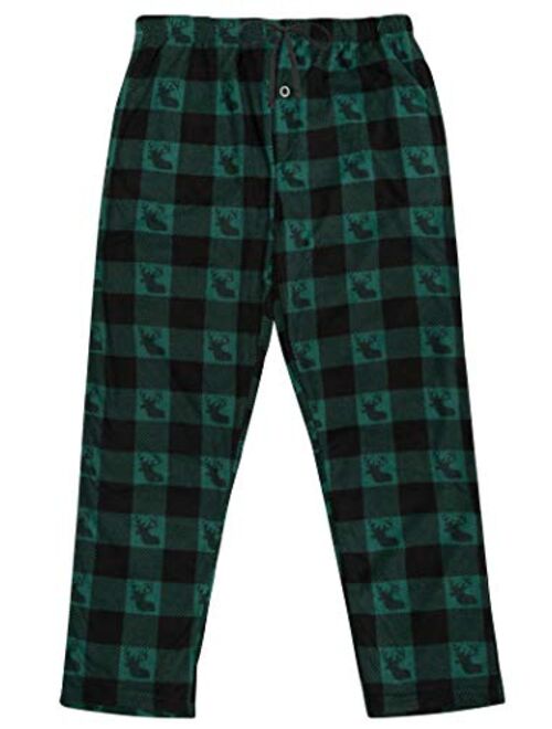 North 15 Men's Super Soft Micro Fleece Buffalo Plaid Pajama Pants(S - 5XL)