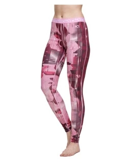 Women's Cold Weather Thermal Baselayer High Waist Elastic Waistband Leggings With All Over Graphic Print