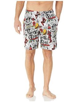 Men's Comics Deadpool Phrases Lounge Shorts