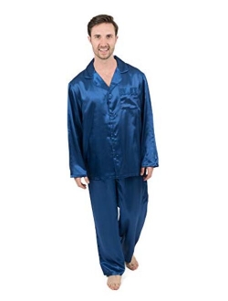 Mens Satin Pajamas Christmas 2 Piece Pajama Set Size Small-XXX-Large)