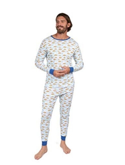 Mens Pajamas 2 Piece Pajama Set 100% Cotton (Size Small-XX-Large)