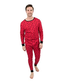 Mens Pajamas 2 Piece Pajama Set 100% Cotton (Size Small-XX-Large)