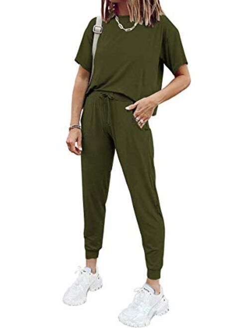 ETCYY NEW Lounge Sets for Women Sweatsuits Sets Two Piece Outfit Long Sleeve Pant Workout Athletic Tracksuits