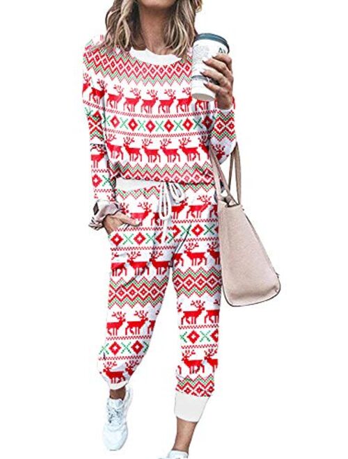 ETCYY NEW Lounge Sets for Women Sweatsuits Sets Two Piece Outfit Long Sleeve Pant Workout Athletic Tracksuits