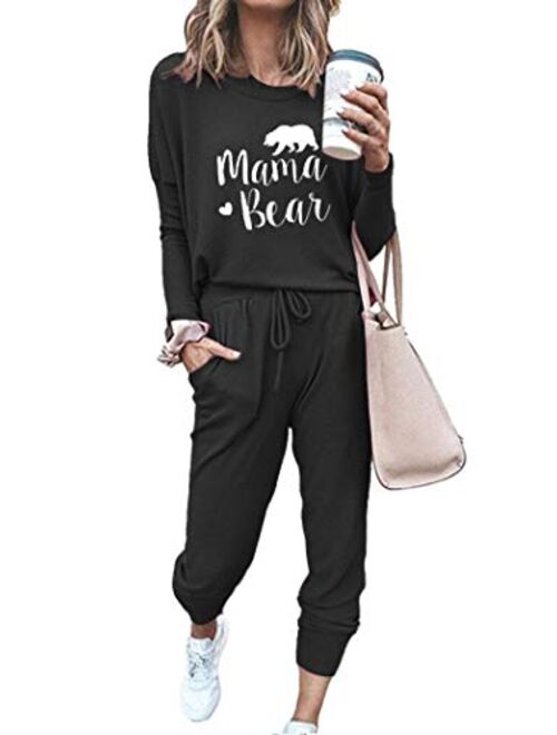 ETCYY NEW Lounge Sets for Women Sweatsuits Sets Two Piece Outfit Long Sleeve Pant Workout Athletic Tracksuits