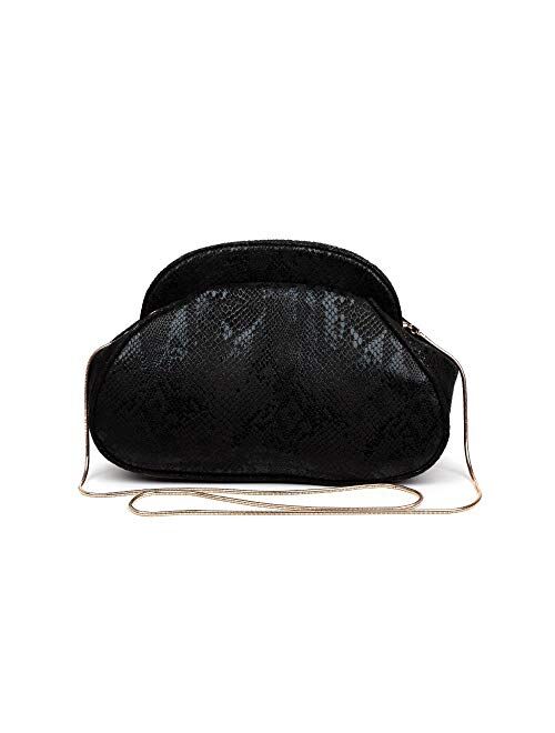 Urban Expressions Lolita Women Clutch Snake/Python, Chain,Material - Vegan Leather