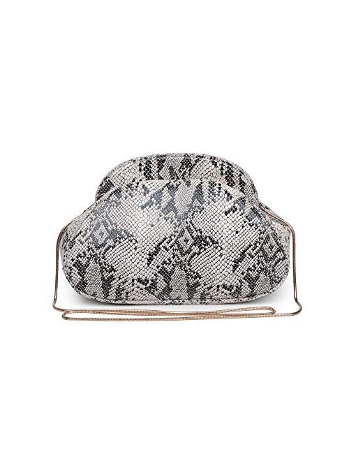 Urban Expressions Lolita Women Clutch Snake/Python, Chain,Material - Vegan Leather