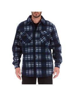 Men's Smith's Workwear Sherpa-Lined Plaid Microfleece Shirt Jacket