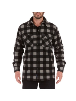 Men's Smith's Workwear Sherpa-Lined Plaid Microfleece Shirt Jacket