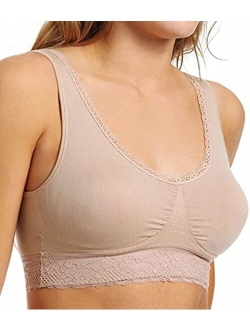 Women's Comfort Bra with Lace Trim