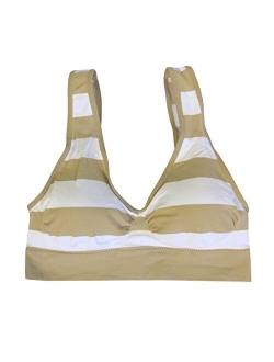 Seamless One Size Striped Comfort Bra