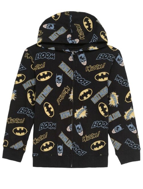 Hybrid Big Boys Batman Action Toss Fleece Hoodie