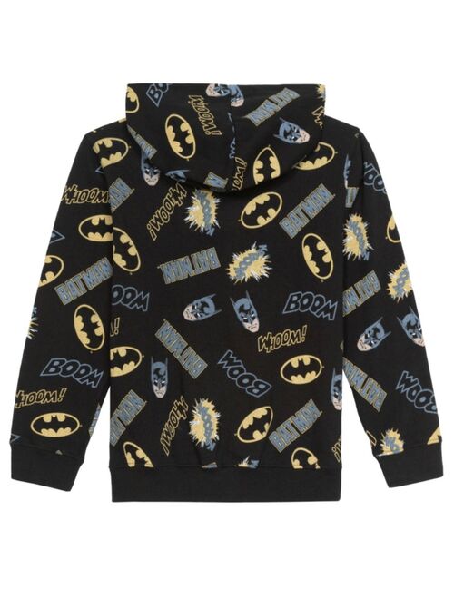 Hybrid Big Boys Batman Action Toss Fleece Hoodie