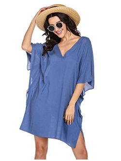 Swimsuit Cover Ups Women's Bathing Suit Coverups Dress Bikini Beach Tunic Top S-XXL