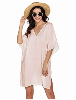 Swimsuit Cover Ups Women's Bathing Suit Coverups Dress Bikini Beach Tunic Top S-XXL