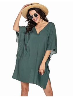 Swimsuit Cover Ups Women's Bathing Suit Coverups Dress Bikini Beach Tunic Top S-XXL