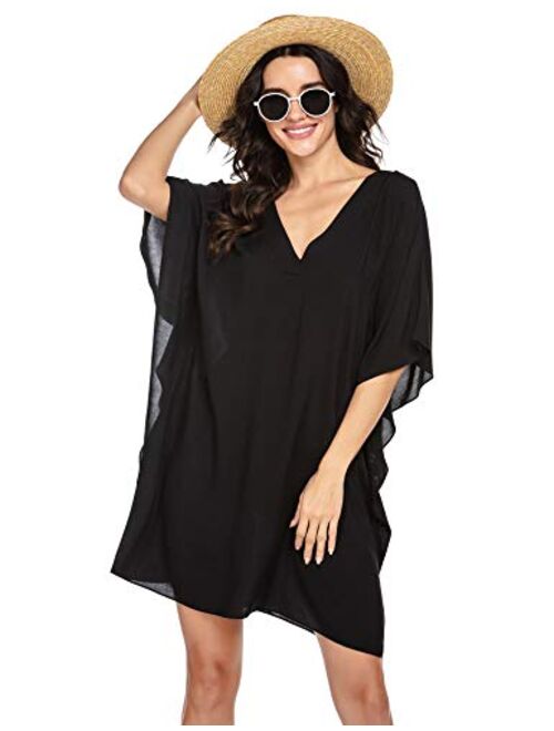 Ekouaer Swimsuit Cover Ups Women's Bathing Suit Coverups Dress Bikini Beach Tunic Top S-XXL