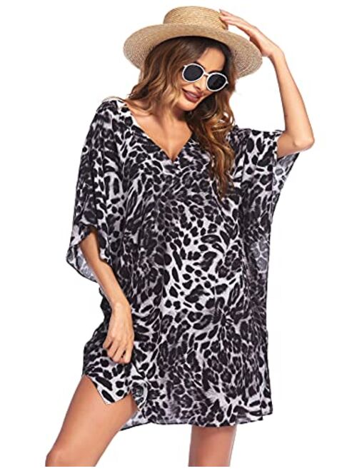 Ekouaer Swimsuit Cover Ups Women's Bathing Suit Coverups Dress Bikini Beach Tunic Top S-XXL