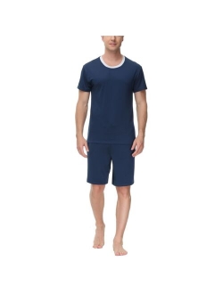 INK+IVY Men's Moisture-Wicking Crewneck T-Shirt & Shorts Pajama Set