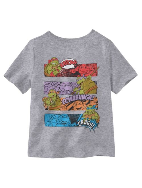 Hybrid Toddler Boys Teenage Mutant Ninja Turtles Comic Book Clips Graphic T-shirt