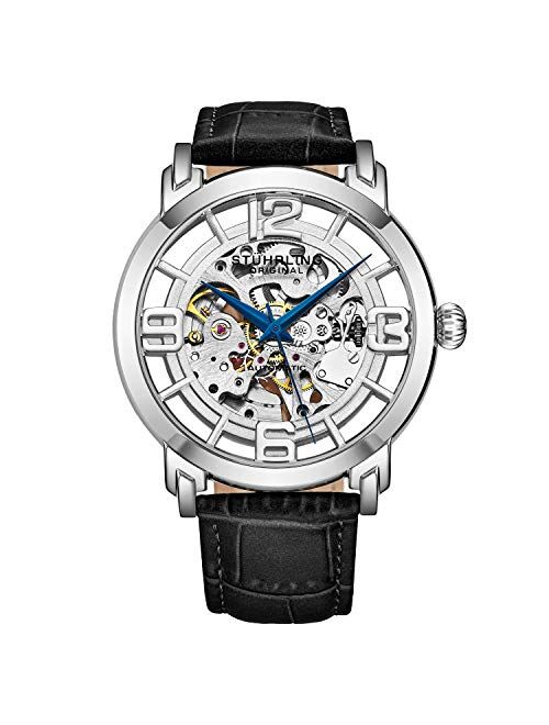 Stuhrling Skeleton Watches for Men - Mens Automatic Watch Self Winding Mens Dress Watch - Mens Winchester 44 Elite Watch Mechanical Watch for Men