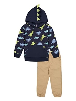 Baby Boy Fleece Hoodie and Sueded Twill Joggers, 2 Piece Set