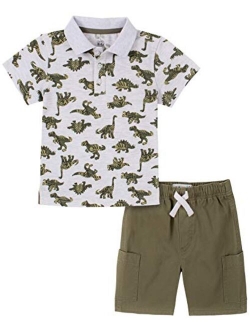 boys 2 Pieces Polo Shorts Set