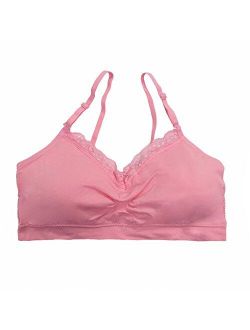 Seamless V-Neck with Lace Bra, Full Size, Peony